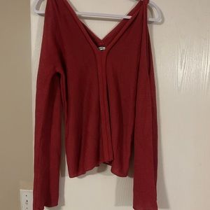 Q and M cold shoulder sweater